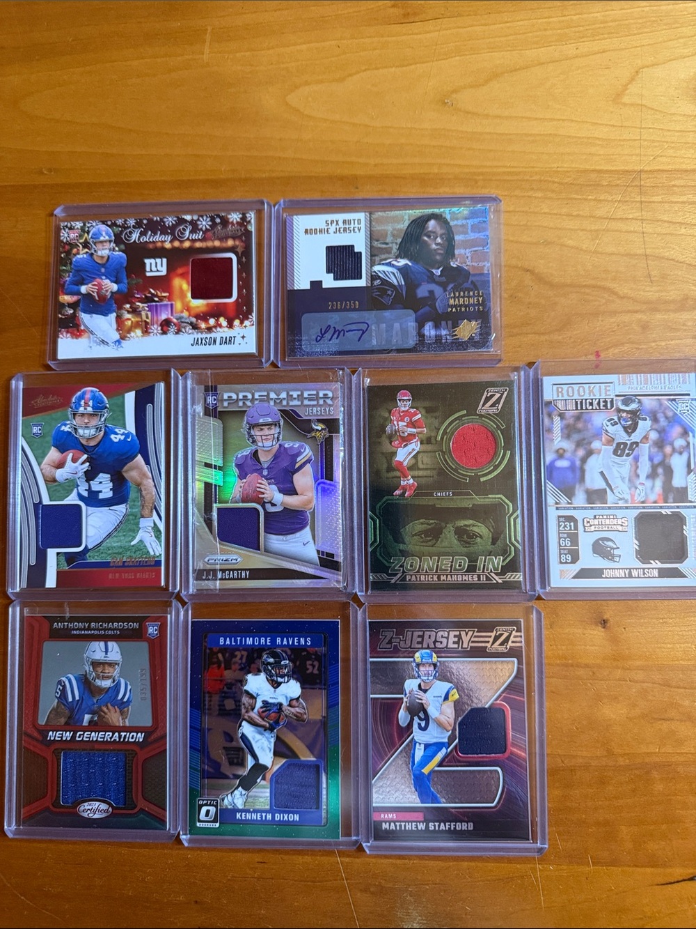 NFL Rookie & Patch Trading Card Lot -